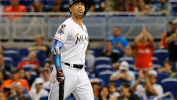 MIAMI, FL - OCTOBER 1: Giancarlo Stanton