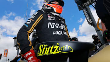 FORT WORTH, TEXAS - JUNE 07: James Hinchcliffe of Canada, driver of the #5 Arrow Schmidt Peterson Motosports Honda, climbs in his car during practice for the NTT IndyCar Series - DXC Technology 600 at Texas Motor Speedway on June 07, 2019 in Fort Worth, Texas. (Photo by Jonathan Ferrey/Getty Images)