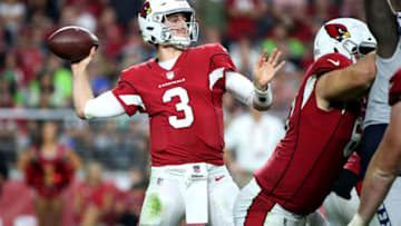 GLENDALE, AZ - SEPTEMBER 30: Quarterback Josh Rosen #3 of the Arizona Cardinals throws a pass against the Seattle Seahawks during an NFL game at State Farm Stadium on September 30, 2018 in Glendale, Arizona. (Photo by Ralph Freso/Getty Images)