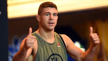 NASHVILLE, TN - APRIL 20: Al Iaquinta holds an open workout for fans and media at the Bridgestone Arena Atrium on April 20, 2017 in Nashville, Tennessee. (Photo by Jeff Bottari/Zuffa LLC/Zuffa LLC via Getty Images)