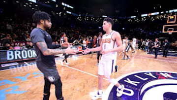 D'Angelo Russell Devin Booker Phoenix Suns (Photo by Nathaniel S. Butler/NBAE via Getty Images)