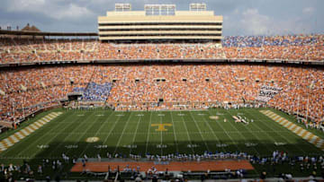 KNOXVILLE, TN - SEPTEMBER 12: A general view of the stadium during a game between the UCLA Bruins and the Tennessee Volunteers on September 12, 2009 at Neyland Stadium in Knoxville, Tennessee. UCLA beat Tennessee 19-15. (Photo by Joe Murphy/Getty Images)
