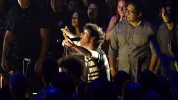 LOS ANGELES, CA - SEPTEMBER 06: Musician Billie Joe Armstrong of Green Day performs onstage during the 2012 MTV Video Music Awards at Staples Center on September 6, 2012 in Los Angeles, California. (Photo by Lester Cohen/WireImage)