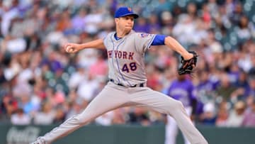 DENVER, CO - JUNE 18: Jacob deGrom (Photo by Dustin Bradford/Getty Images)