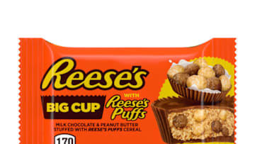 Reese’s Big Cup Stuffed with Reese’s Puffs Cereal. Image courtesy Reese’s