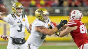 Dec 26, 2015; Santa Clara, CA, USA; UCLA Bruins quarterback Josh Rosen (3) passes the ball against the Nebraska Cornhuskers in the first quarter at Levi