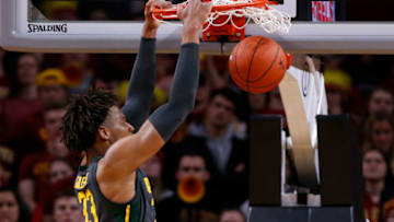 AMES, IA - JANUARY 29: Freddie Gillespie #33 of the Baylor Bears dunks the ball in the second half of play against the Iowa State Cyclones at Hilton Coliseum on January 29, 2020 in Ames, Iowa. The Baylor Bears won 67-53 over the Iowa State Cyclones. (Photo by David Purdy/Getty Images)