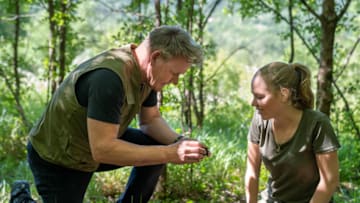 Croatia - Gordon Ramsay (L) and Višnja forage for truffles in Croatia. (Credit: National Geographic/Justin Mandel)