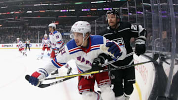 LOS ANGELES, CALIFORNIA - DECEMBER 10: Brett Howden #21 of the New York Rangers skates against Los Angeles Kings at the Staples Center on December 10, 2019 in Los Angeles, California. (Photo by Bruce Bennett/Getty Images)