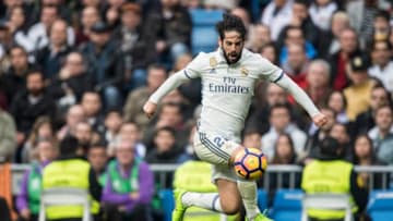 MADRID, SPAIN - FEBRUARY 18: Isco Alarcon of Real Madrid during the match Real Madrid vs RCD Espanyol, a La Liga match at the Santiago Bernabeu Stadium on 18 February 2017 in Madrid, Spain. (Photo by Power Sport Images/Getty Images)