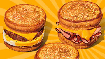 Burger King Toasted Breakfast Sandwiches, photo provided by BK