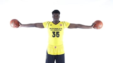 Mar 26, 2016; Chicago, IL, USA; McDonalds All American center Udoka Azubuike (35) poses for photos on portrait day at the Marriott Hotel. Mandatory Credit: Brian Spurlock-USA TODAY Sports