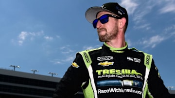 FORT WORTH, TX - JUNE 08: Charlie Kimball, driver of the #23 Tresiba Chevrolet, stands on the grid during the US Concrete Qualifying Day for the Verizon IndyCar Series DXC Technology 600 at Texas Motor Speedway on June 8, 2018 in Fort Worth, Texas. (Photo by Jared C. Tilton/Getty Images)