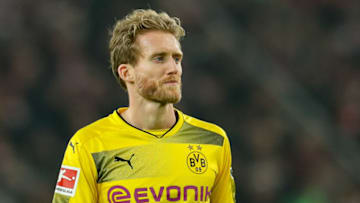 STUTTGART, GERMANY - NOVEMBER 17: Andre Schuerrle of Dortmund looks on during the Bundesliga match between VfB Stuttgart and Borussia Dortmund at Mercedes-Benz Arena on November 11, 2017 in Stuttgart, Germany. (Photo by TF-Images/TF-Images via Getty Images)