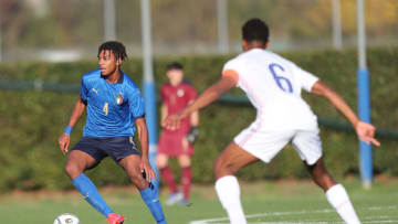 Filippo Mane in action for the Italy U-17s. (Photo by Gabriele Maltinti/Getty Images)