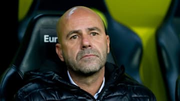 DORTMUND, GERMANY - NOVEMBER 25: Head coach Peter Bosz of Dortmund looks on prior the Bundesliga match between Borussia Dortmund and FC Schalke 04 at Signal Iduna Park on November 25, 2017 in Dortmund, Germany. (Photo by TF-Images/TF-Images via Getty Images)
