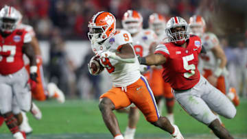 Travis Etienne, Clemson football (Photo by Matthew Stockman/Getty Images)