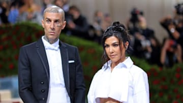 NEW YORK, NEW YORK - MAY 02: (L-R) Travis Barker and Kourtney Kardashian attend The 2022 Met Gala Celebrating "In America: An Anthology of Fashion" at The Metropolitan Museum of Art on May 02, 2022 in New York City. (Photo by Dimitrios Kambouris/Getty Images for The Met Museum/Vogue)