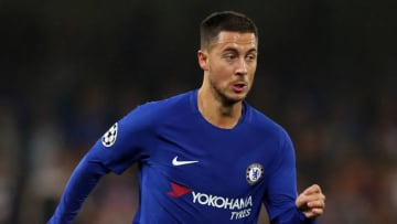 LONDON, ENGLAND - SEPTEMBER 12: Eden Hazard of Cheslea in action during the UEFA Champions League group C match between Chelsea FC and Qarabag FK at Stamford Bridge on September 12, 2017 in London, United Kingdom. (Photo by Richard Heathcote/Getty Images)