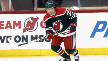 Nicholas Merkley #39 of the New Jersey Devils. (Photo by Bruce Bennett/Getty Images)