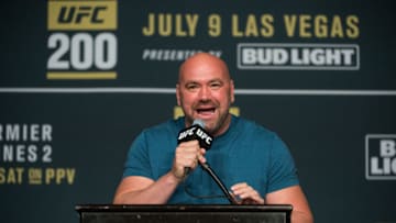 LAS VEGAS, NV - JULY 06: UFC President Dana White speaks to the media during the UFC 200: Press Conference in KA Theater at MGM Grand Hotel