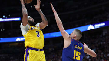 Anthony Davis, Los Angeles Lakers & Nikola Jokic, Denver Nuggets. (Photo by Matthew Stockman/Getty Images)