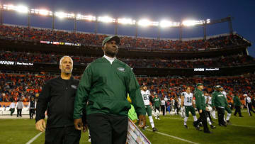 DENVER, CO - DECEMBER 10: Head coach Todd Bowles of the New York Jets walks on the field after the Denver Broncos 23-0 win at Sports Authority Field at Mile High on December 10, 2017 in Denver, Colorado. (Photo by Justin Edmonds/Getty Images)