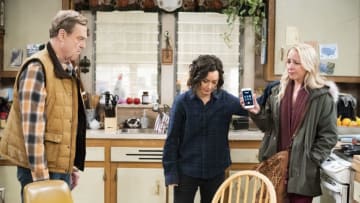 THE CONNERS - "We Continue to Truck" - As Darlene grapples with a life-changing offer from Ben, an unexpected conversation with David turns her world even more upside down. Relationship problems lead Jackie to the bottom of the bottle at the last place she remembers being truly happy. Becky's hopes of a happily ever after with Emilio are jeopardized when Dan delivers alarming news, on the season finale of "The Conners," TUESDAY, JAN. 22 (8:00-8:31 p.m. EST), on The ABC Television Network. (Eric McCandless via Getty Images)JOHN GOODMAN, SARA GILBERT, LECY GORANSON