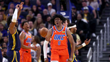 Jalen Williams #8 of the Oklahoma City Thunder (Photo by Ezra Shaw/Getty Images)