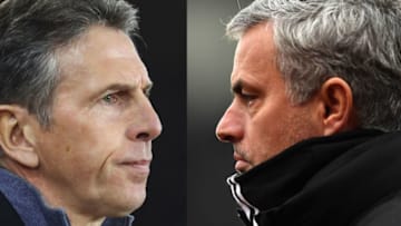 FILE PHOTO (EDITORS NOTE - COMPOSITE OF TWO IMAGES - Image numbers (L) 630621100 and 632284824) In this composite image a comparision has been made between Claude Puel manager of Southampton (L) and Jose Mourinho, Manager of Manchester United. Southampton and Manchester United meet in the EFL Cup Final at Wembley Stadium on February 26, 2017 in London,England. ***LEFT IMAGE*** SOUTHAMPTON, ENGLAND - DECEMBER 28: Claude Puel manager of Southampton looks on prior to the Premier League match between Southampton and Tottenham Hotspur at St Mary's Stadium on December 28, 2016 in Southampton, England. (Photo by Julian Finney/Getty Images)***RIGHT IMAGE*** STOKE ON TRENT, ENGLAND - JANUARY 21: Jose Mourinho, Manager of Manchester United looks on during the Premier League match between Stoke City and Manchester United at Bet365 Stadium on January 21, 2017 in Stoke on Trent, England. (Photo by Laurence Griffiths/Getty Images)