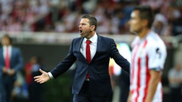 ZAPOPAN, MEXICO - APRIL 25: Greg Vanney, Coach of Toronto FC gives instructions to his players during the second leg match of the final between Chivas and Toronto FC as part of CONCACAF Champions League 2018 at Akron Stadium on April 25, 2018 in Zapopan, Mexico. (Photo by Refugio Ruiz/Getty Images)