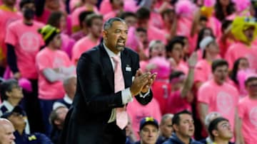 Michigan head coach Juwan Howard reacts to a play against Purdue during the second half at Crisler Center in Ann Arbor on Thursday, Jan. 26, 2023.