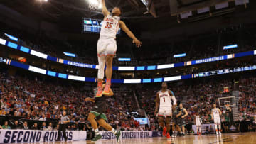 SALT LAKE CITY, UT - MARCH 16: Allonzo Trier #35 of the Arizona Wildcats dunks the ball against the North Dakota Fighting Sioux during the first round of the 2017 NCAA Men's Basketball Tournament at Vivint Smart Home Arena on March 16, 2017 in Salt Lake City, Utah. (Photo by Christian Petersen/Getty Images)