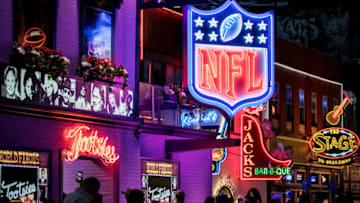 NASHVILLE, TN - APRIL 27: NFL signage seen around Nashville during the St. Jude Rock 'n' Roll Marathon and ½ Marathon and the 2019 NFL Draft Experience on April 27, 2019 in Nashville, Tennessee. (Photo by Danielle Del Valle/Getty Images)