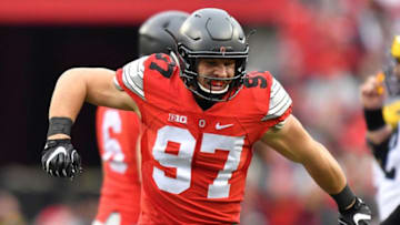 Nick Bosa #97 of the Ohio State Buckeyes (Photo by Jamie Sabau/Getty Images)