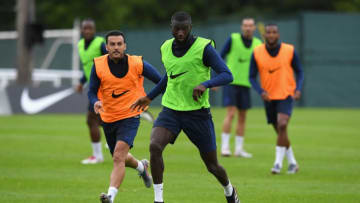 MAYNOOTH, IRELAND - JULY 06: Pedro and Tiemoué Bakayoko of Chelsea during a training session at Carton House on July 6, 2019 in Maynooth, Ireland. (Photo by Darren Walsh/Chelsea FC via Getty Images)