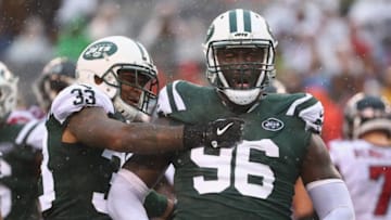 EAST RUTHERFORD, NJ - OCTOBER 29: Defensive end Muhammad Wilkerson (Photo by Al Bello/Getty Images)