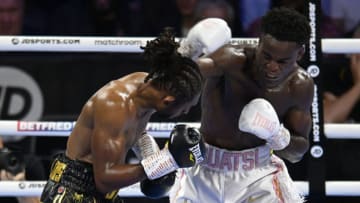 LONDON, ENGLAND - MAY 21: Joshua Buatsi v Craig Richards during the WBA Light-Heavyweight World Title Eliminator at the Matchroom boxing fight night, The O2 Arena on May 21, 2022 in London, England. (Photo by Leigh Dawney/Getty Images)