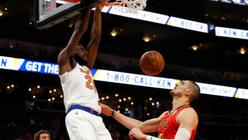 Mitchell Robinson against the Atlanta Hawks (Photo by Kevin C. Cox/Getty Images)