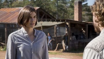 Lauren Cohan as Maggie Rhee, Callan McAuliffe as Alden - The Walking Dead _ Season 8, Episode 16 - Photo Credit: Gene Page/AMC