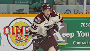 PETERBOROUGH, ON - NOVEMBER 4: Nikita Korostelev
