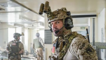 "Other Lives" -- While on an evidence-collecting mission in Syria, Jason and the SEAL Team find innocent civilians in desperate need of rescue just as enemy forces close in on them. Also, while on the mission, the team debates whether or not to tell Ray that his wife has gone into labor, on SEAL TEAM, Wednesday, Oct. 4 (9:00-10:00 PM, ET/PT) on the CBS Television Network. Pictured: David Boreanaz as Jason Hayes. Photo: Erik Voake/CBSÃÂ©2017 CBS Broadcasting, Inc. All Rights Reserved