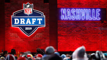 NASHVILLE, TN - APRIL 25: General view of signage during the first round of the NFL Draft on April 25, 2019 in Nashville, Tennessee. (Photo by Joe Robbins/Getty Images)