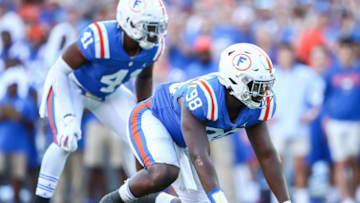 Luke Ancrum #98 of the Florida Gators. (Photo by James Gilbert/Getty Images)