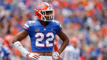 GAINESVILLE, FL - APRIL 13: Florida Gators defensive back Chris Steele (22) during the Orange & Blue Game presented by Sunniland on April 13, 2019 at Ben Hill Griffin Stadium at Florida Field in Gainesville, Fl. (Photo by David Rosenblum/Icon Sportswire via Getty Images)