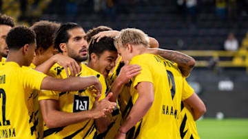 Erling Haaland and Gio Reyna scored for Borussia Dortmund (Photo by Alex Gottschalk/DeFodi Images via Getty Images)
