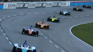 FORT WORTH, TEXAS - JUNE 08: Takuma Sato of Japan, driver of the #30 ABeam Consulting Honda, races during the NTT IndyCar Series DXC Technology 600 at Texas Motor Speedway on June 08, 2019 in Fort Worth, Texas. (Photo by Sean Gardner/Getty Images)