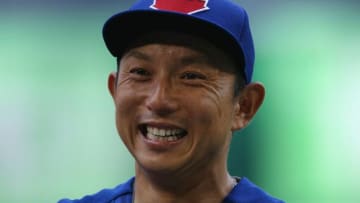 TORONTO, CANADA - AUGUST 3: Munenori Kawasaki