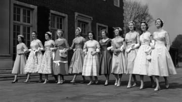(Probably well-mannered) debutantes in London, 1957 (via Getty)
