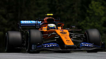 SPIELBERG, AUSTRIA - JUNE 28: Lando Norris of Great Britain driving the (4) McLaren F1 Team MCL34 Renault on track during practice for the F1 Grand Prix of Austria at Red Bull Ring on June 28, 2019 in Spielberg, Austria. (Photo by Charles Coates/Getty Images)